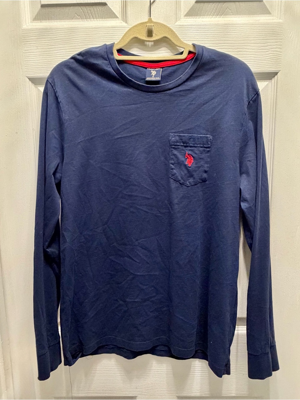 U.S. Polo Assn. Navy Long Sleeve Pocket Tee M